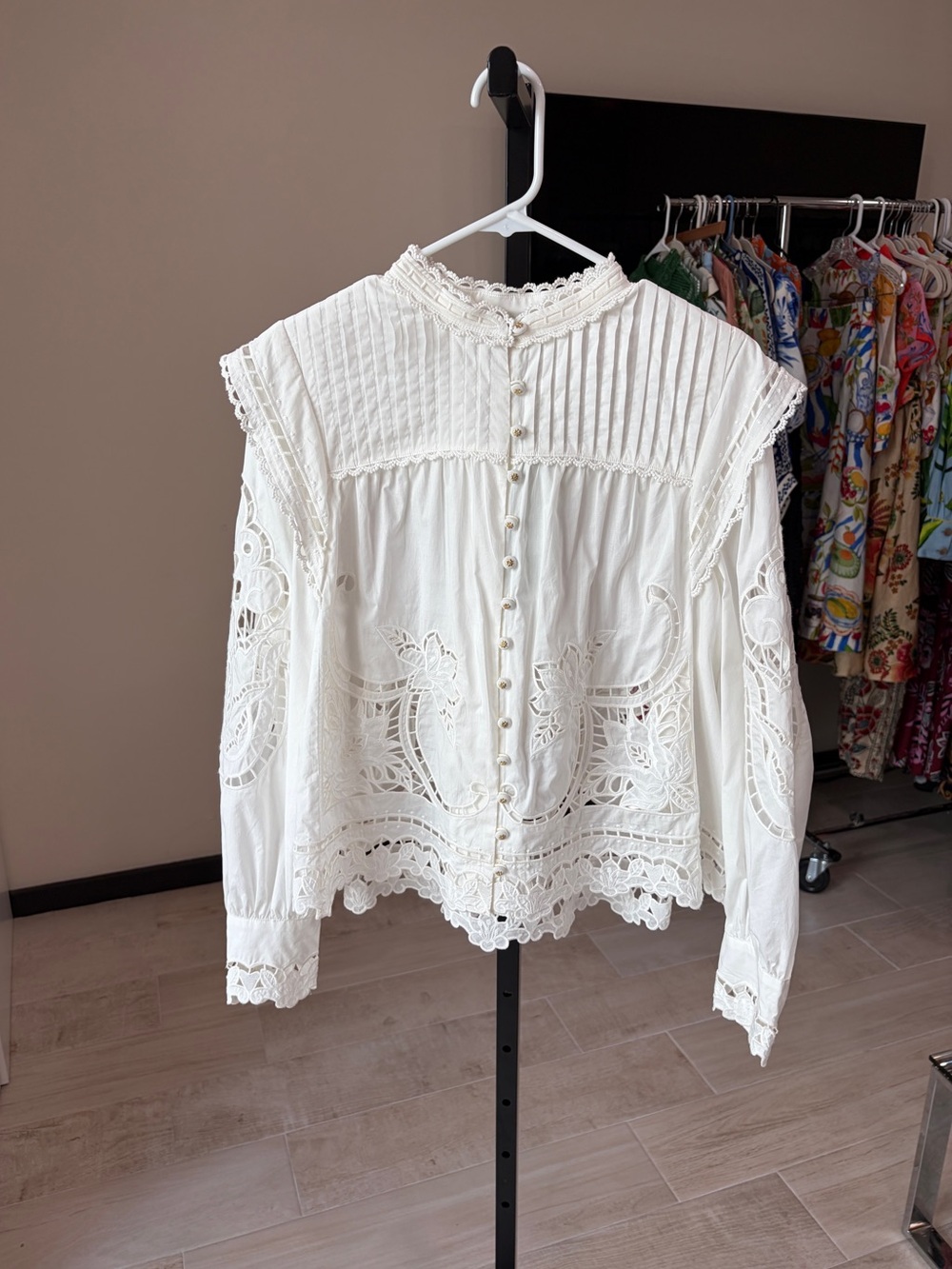 Farm Rio Off White Richelieu Blouse - Picture 5 of 8